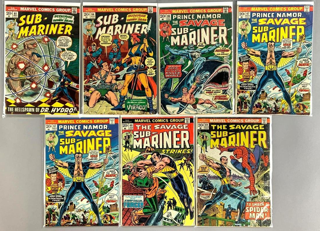 Group of 7 Marvel Comics Sub-Mariner Comic Books (1 of 4)