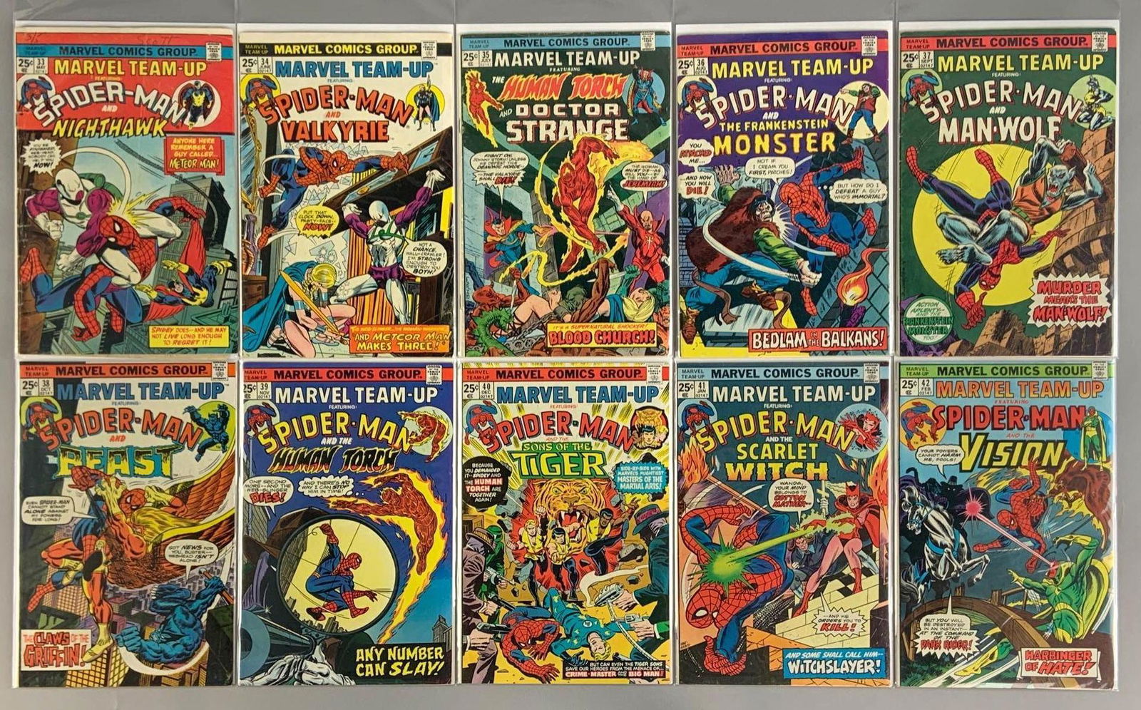 Group of 10 Marvel Comics Marvel Team-Up Comic Books (1 of 7)