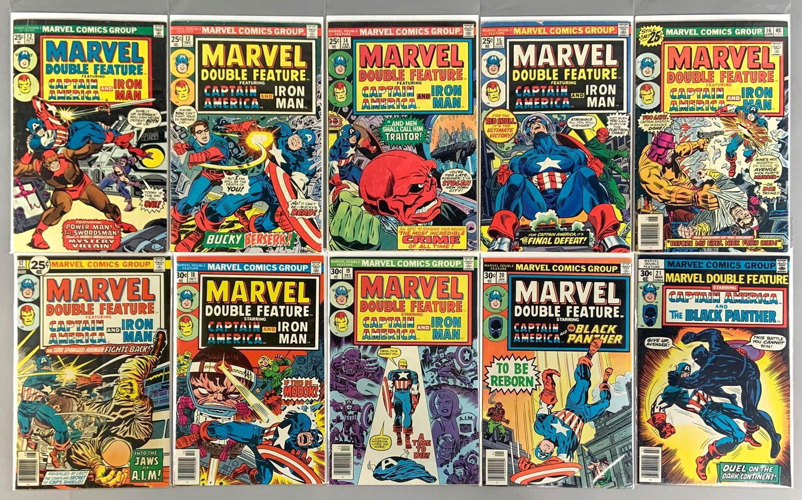 Group of 10 Marvel Double Feature Comic Books (1 of 7)