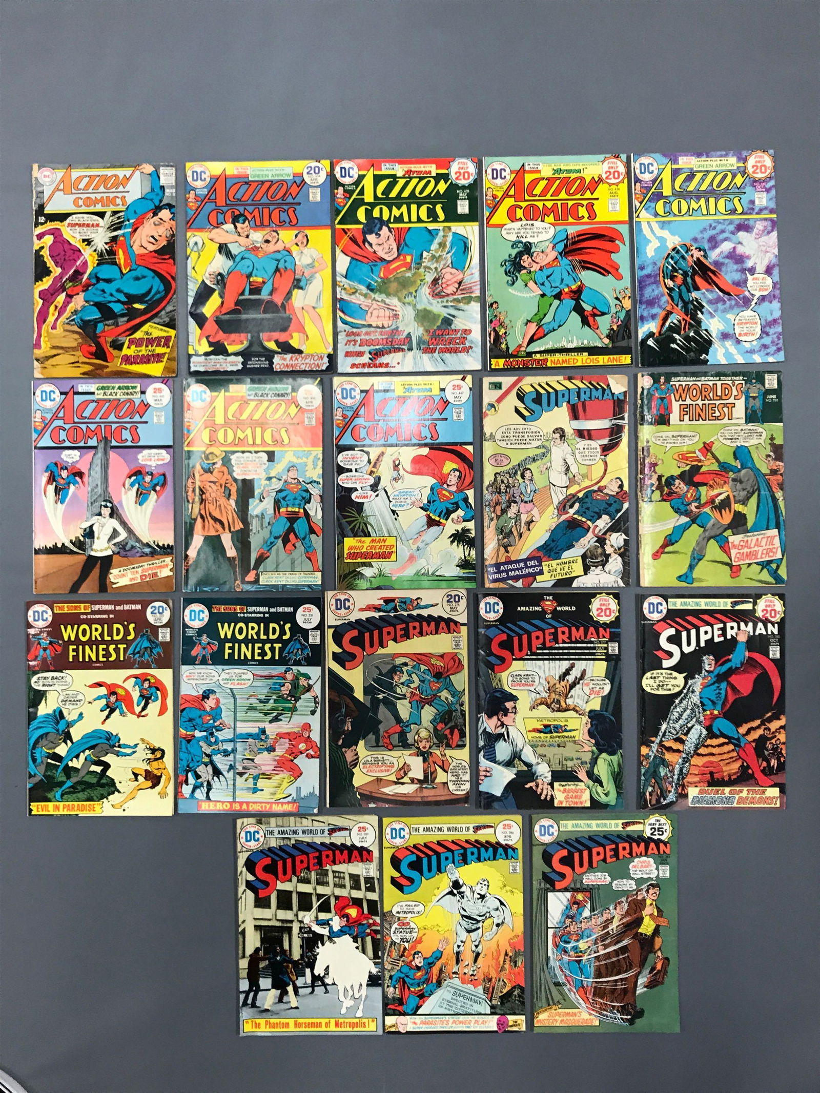 Group of 18 DC comic action comics/Superman comic books (1 of 7)
