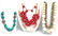 Lot of 6: Shades of Coral, Turquoise and Gold Costume
