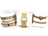"White Diamonds" Quartz Watch + Gold Costume Bracelet
