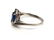 14k White Gold Deep Blue Spinel and Diamond Ring - 3