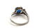 14k White Gold Deep Blue Spinel and Diamond Ring - 4