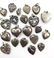 Lot of Victorian Sterling Silver Puffy Heart Charms - 3