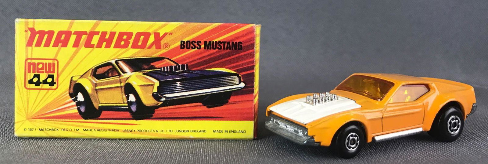 matchbox no 44 boss mustang