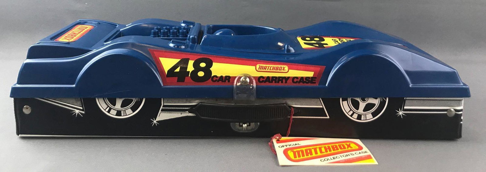 Matchbox 48 Car Carry Case: 19.75 x 6.75 x 4.5 inches. 4 trays
