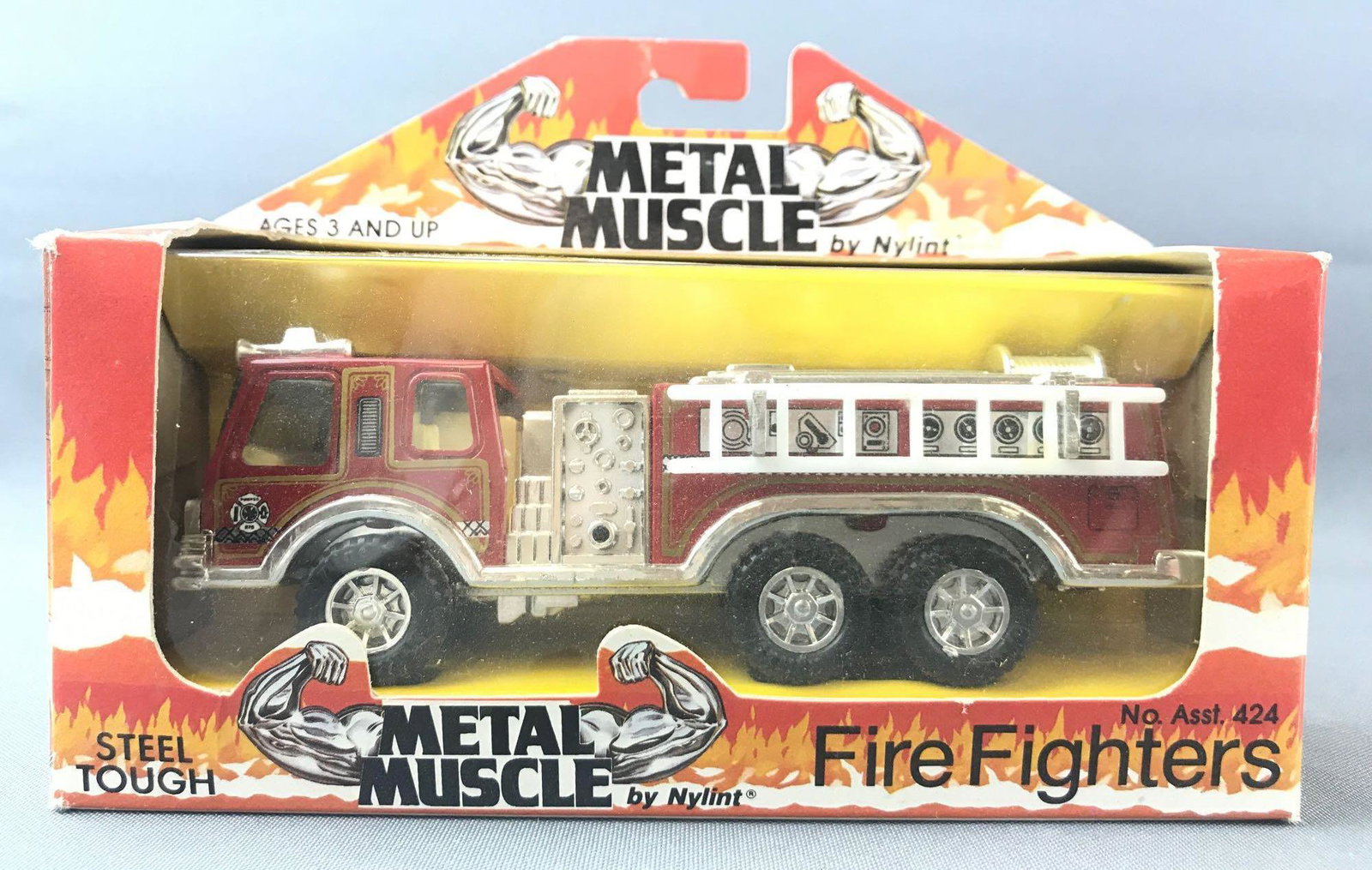 Metal Muscle by Nylint Fire Fighters No. 424 Pump Truck: In original packaging, made in Korea