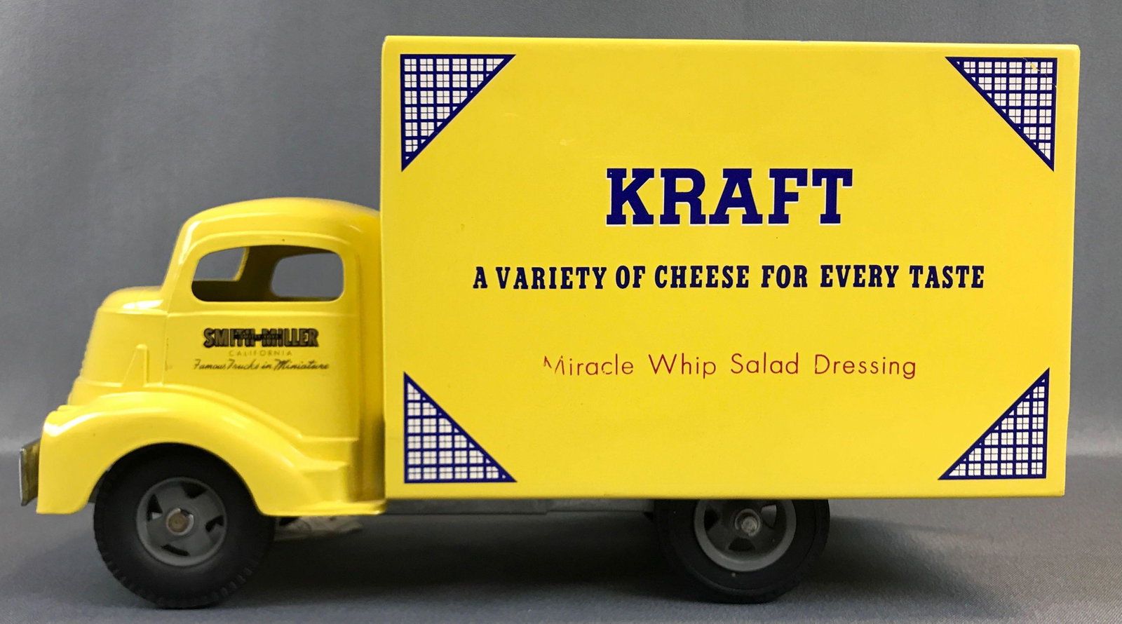 Smith Miller Kraft Foods Pressed Steel GMC Box Truck: Restored Smith Miller 1948 Kraft Cheese Delivery Truck 14 x 7 1/2 inches Has some scratches