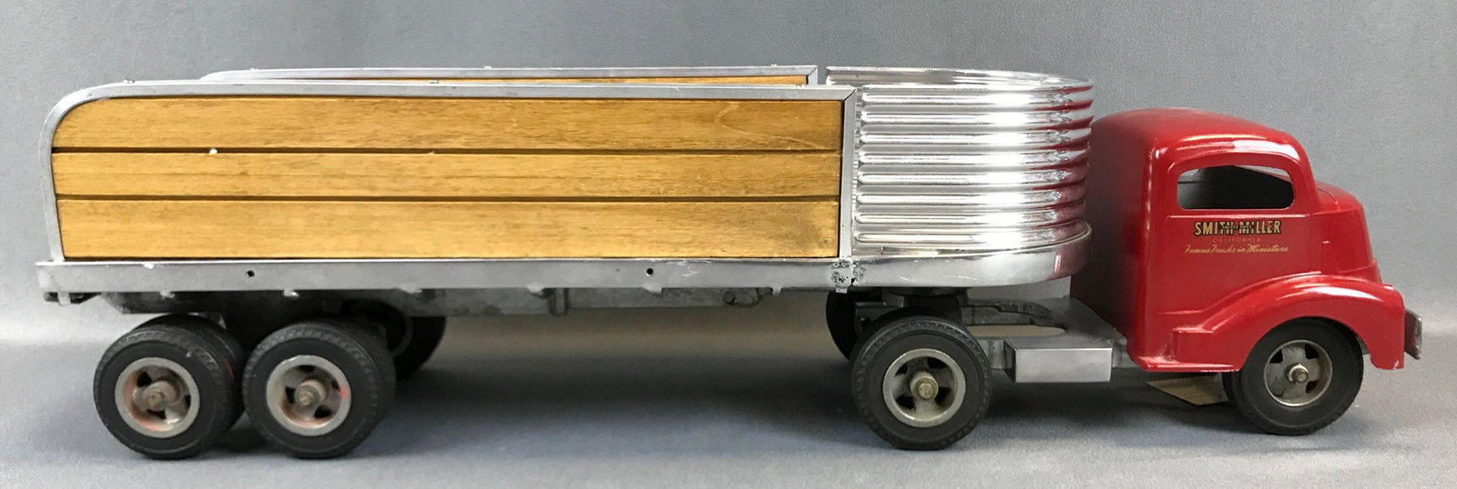Smith Miller Pressed Steel GMC Transcontinental Semi: Repainted 23 x 5 1/2 inches 1949