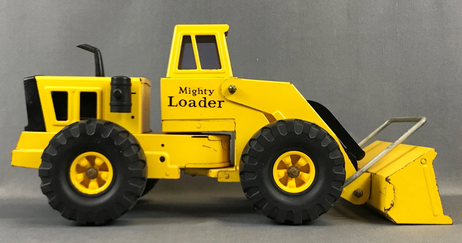 Tonka Pressed Steel Mighty Loader Tractor: Pressed steel 20 x 9 1/2 inches some scratches