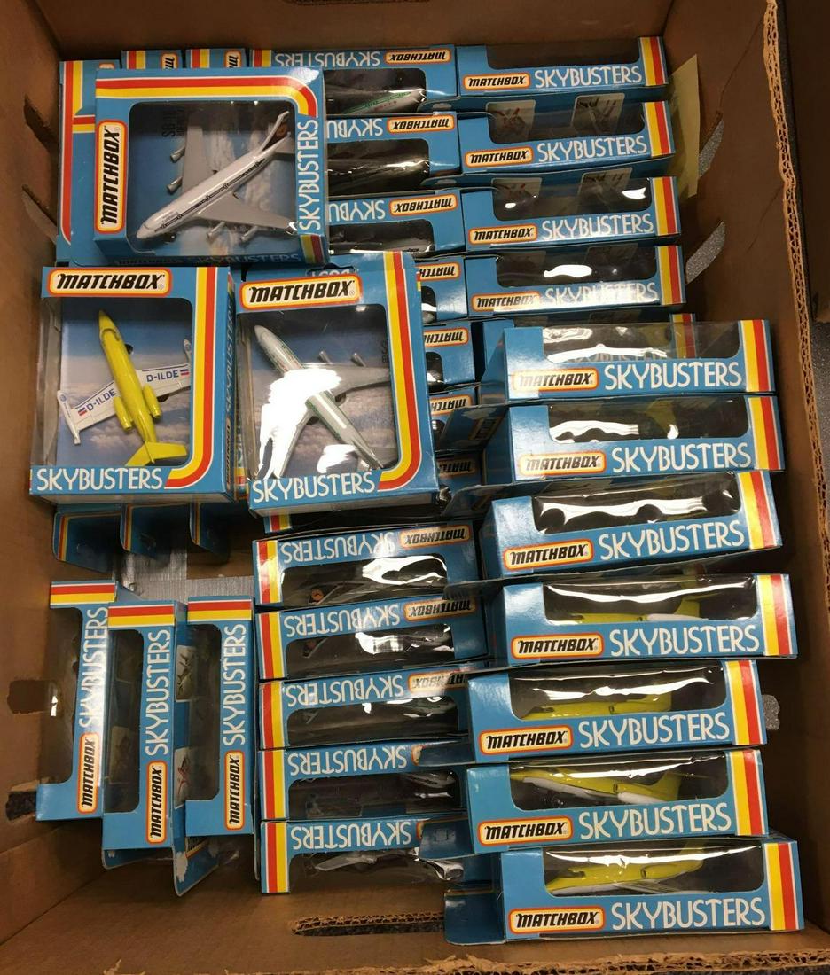 Group of 40 Matchbox Skybusters: Original packaging,Three different Styles,Leer Jet,Boeing 747 Lufthansa,Cathay Pacific 747
