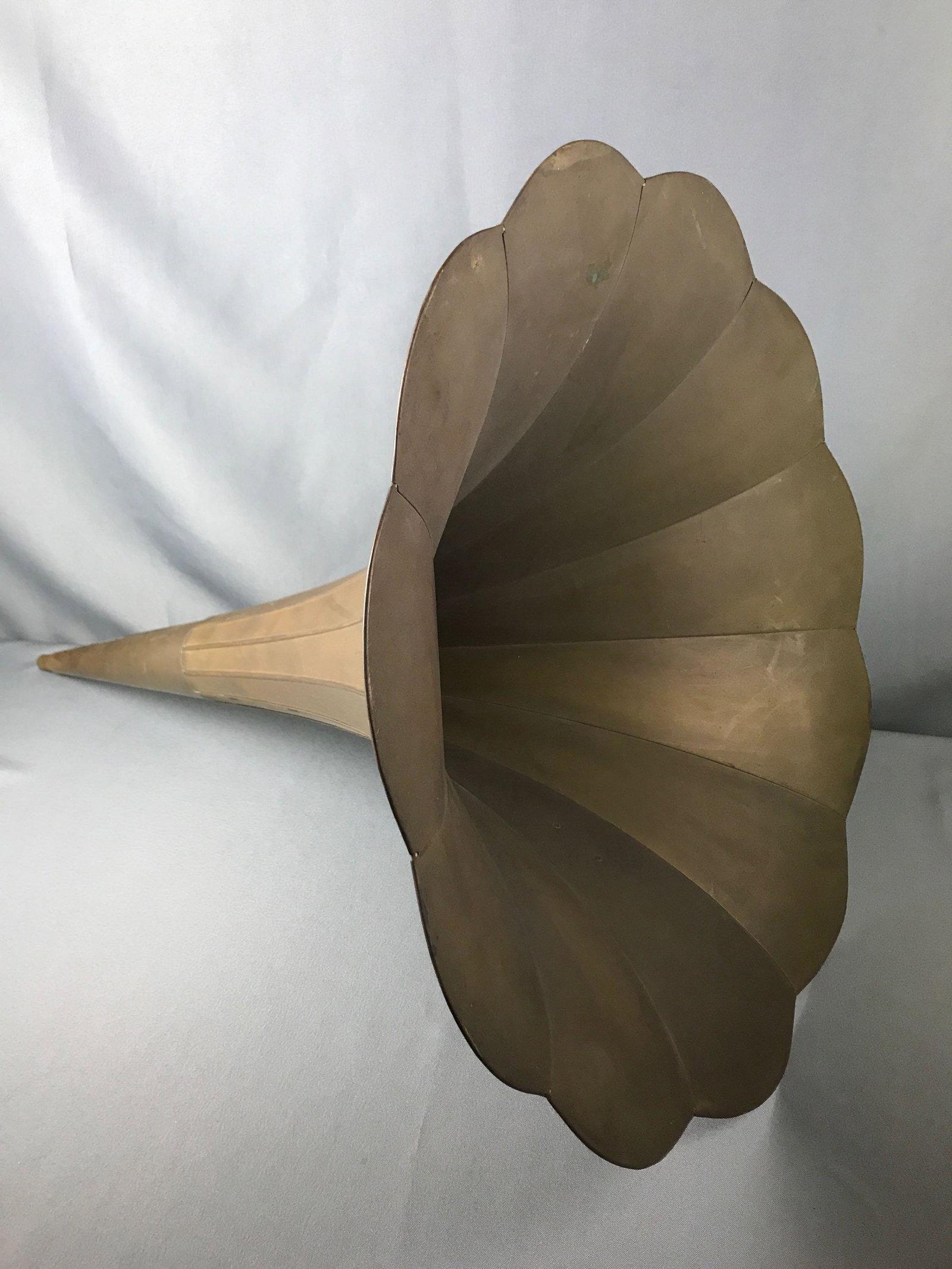 Antique Phonograph Horn: 33 inches long. Horn only