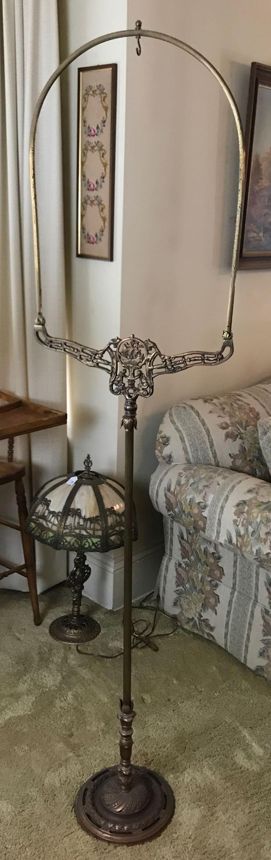 Antique "Crown" Bird Cage Stand: 71 inches tall.Shipping is not available for this lot.Pick up only. (Large or heavy items can be transferred to our Gallery for an additional fee.)