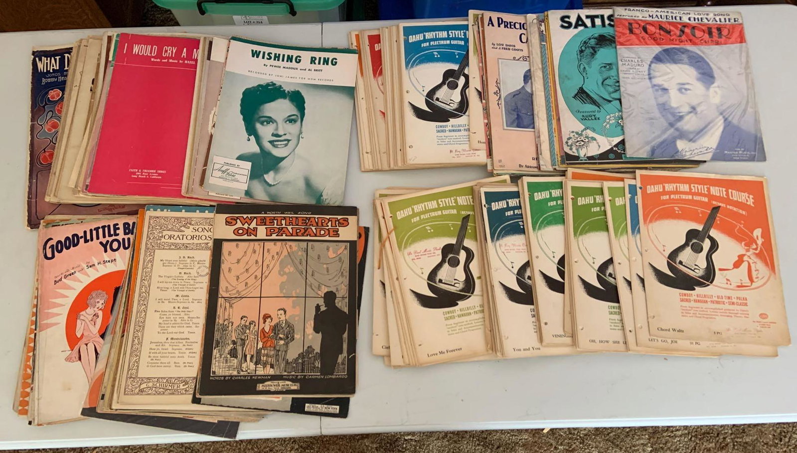 Lot of Vintage and Antique Sheet Music: Includes sheet music for piano and guitar