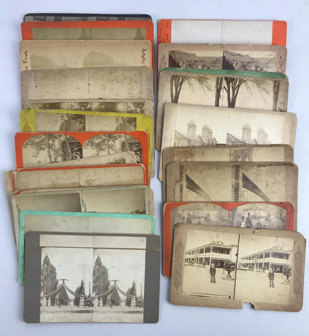 Group of 24 Stereo Views: A timely collection of vintage stereo views of assorted people, places and things