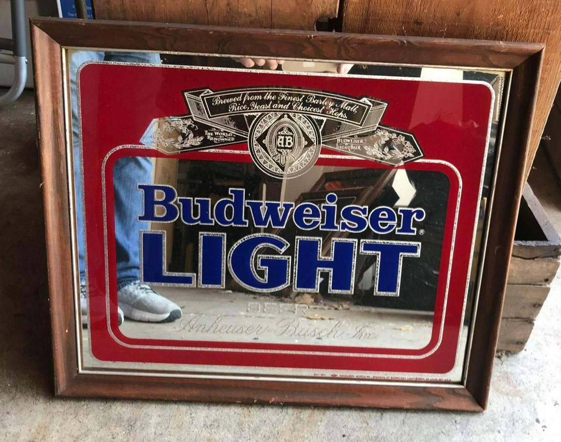 Budweiser Light Mirror: 22 x 18 inches