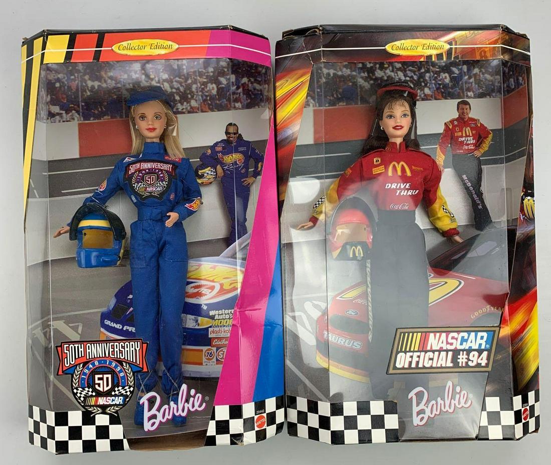 Group of 2 : NASCAR Barbies: Mattel "Collector Edition" Barbie 1998 + 1999