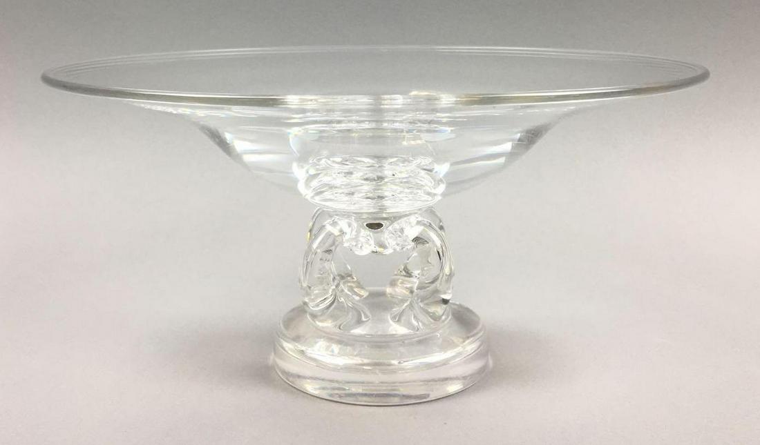 Steuben Clear Crystal Compote: This Steuben Clear Crystal Compote measures 6 x 10 inches and is in excellent condition, without chips or flaws