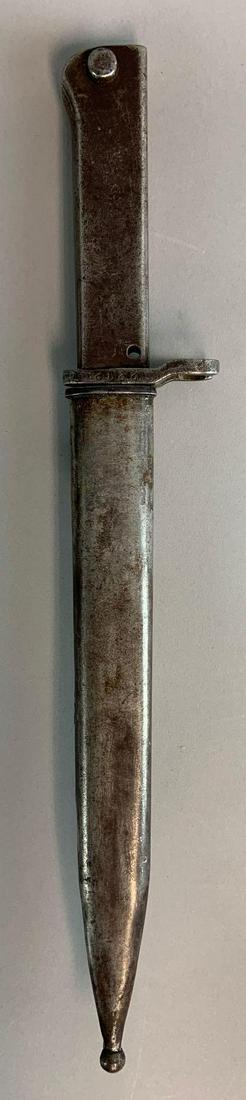 WW1 German Ersatzt Mauser Bayonet and Scabbard: All Metal, 15 1/2 inches with scabbard