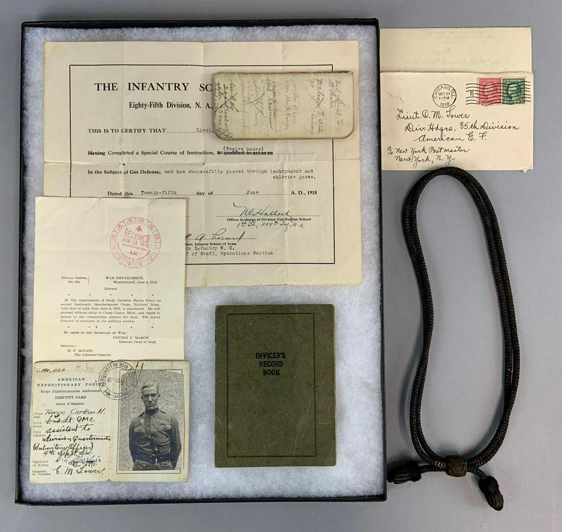 WW1 US 85th Division Beloit Wisconsin Officer Grouping (1 of 5)