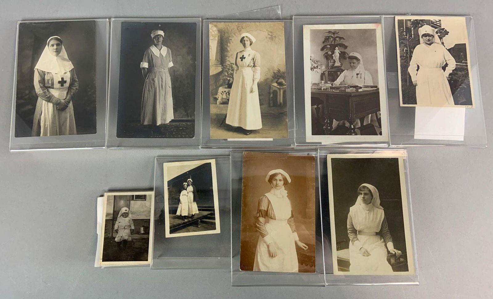 Group of 10 WW1 Us and British Nurses and Red Cross (1 of 5)