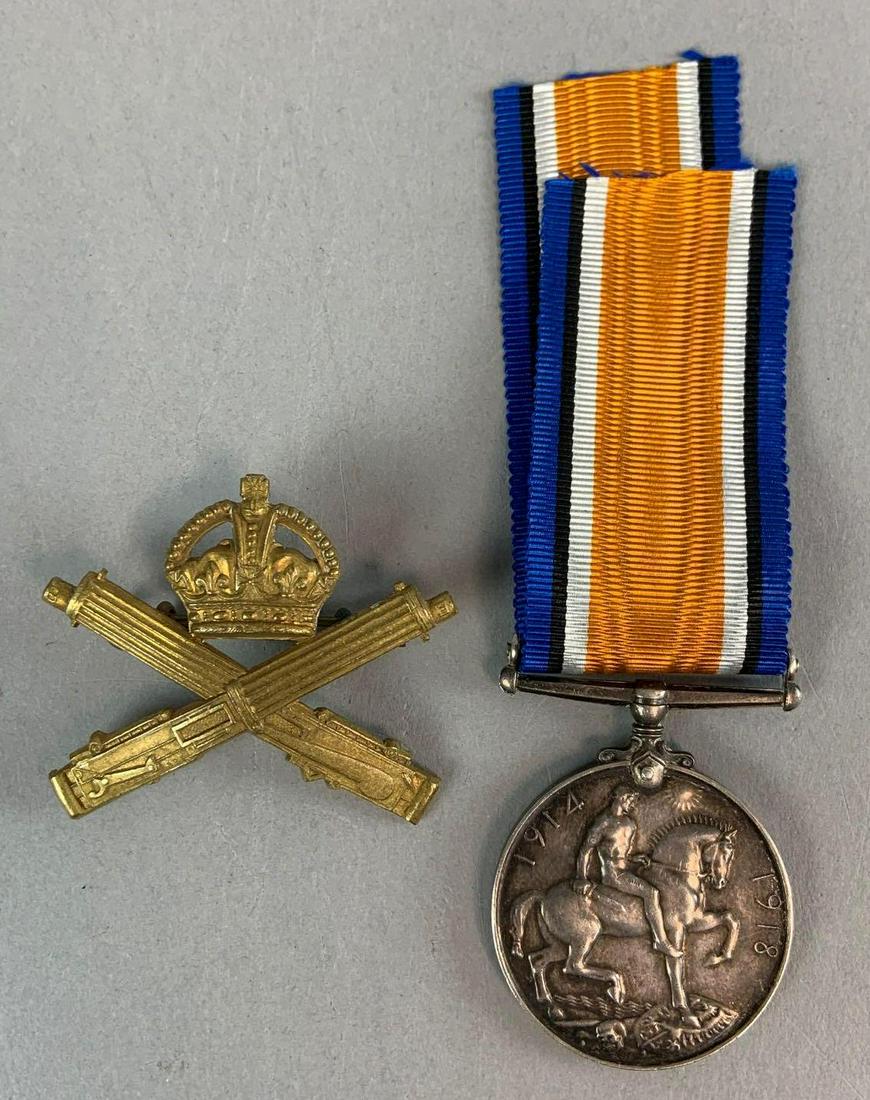 WW1 British War Service Medal for Machine Gunner F.J.E. (1 of 5)