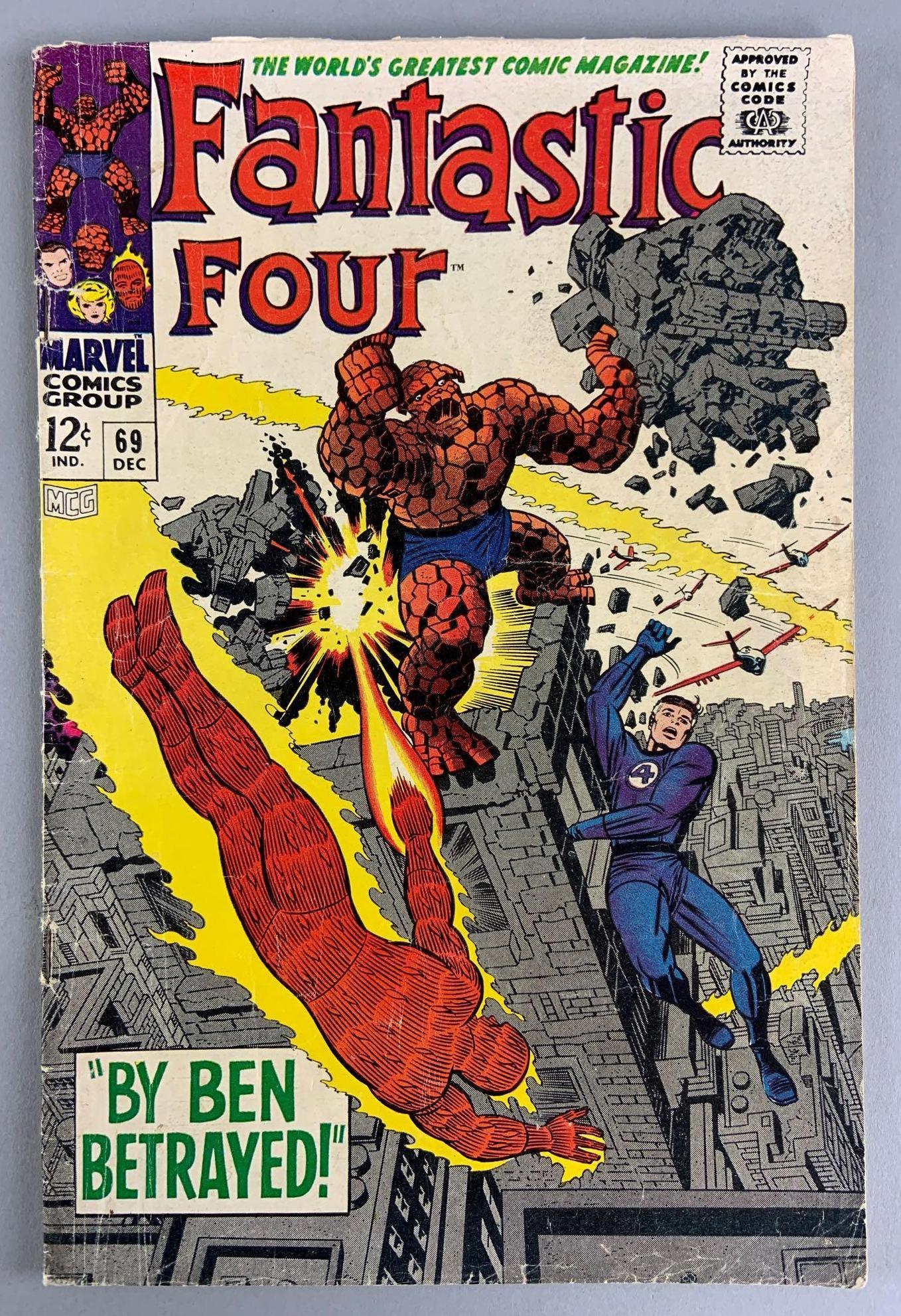 Marvel Comics The Fantastic Four No. 69 Comic Book: 1st Appearance of the Awesome Android; 2nd Appearance Dr. Jose Santini, December 1967, Vol. 1 (First Print), Silver Age, $.12