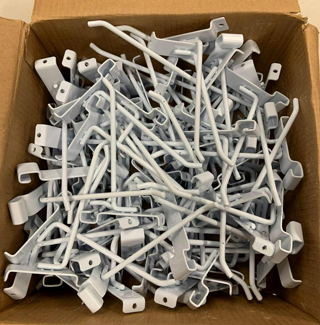 Group of 6 inch white grid wall hooks: Proximately 50+