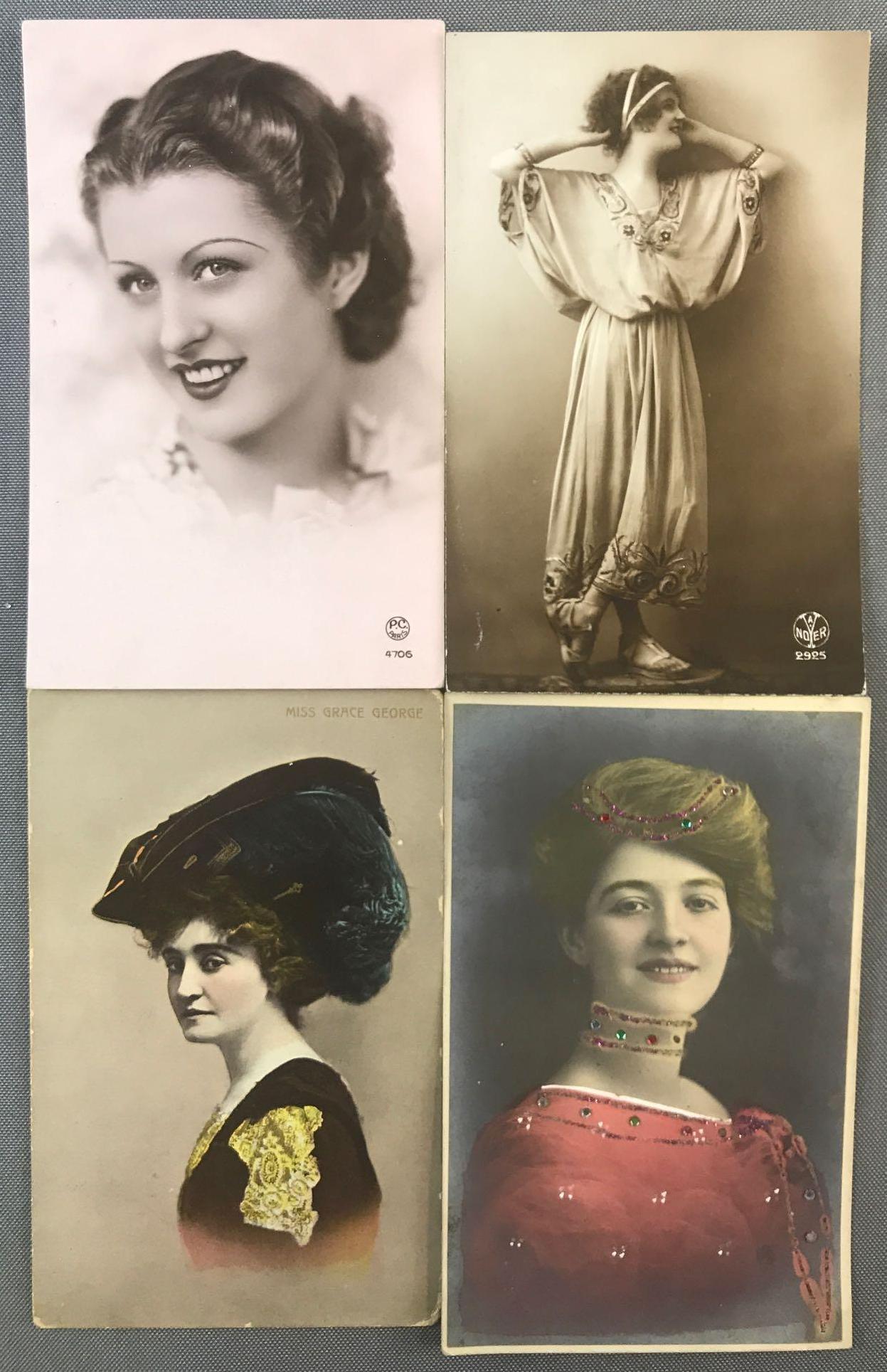 Postcards -Women, bathing beauties, comics, actresses (1 of 6)