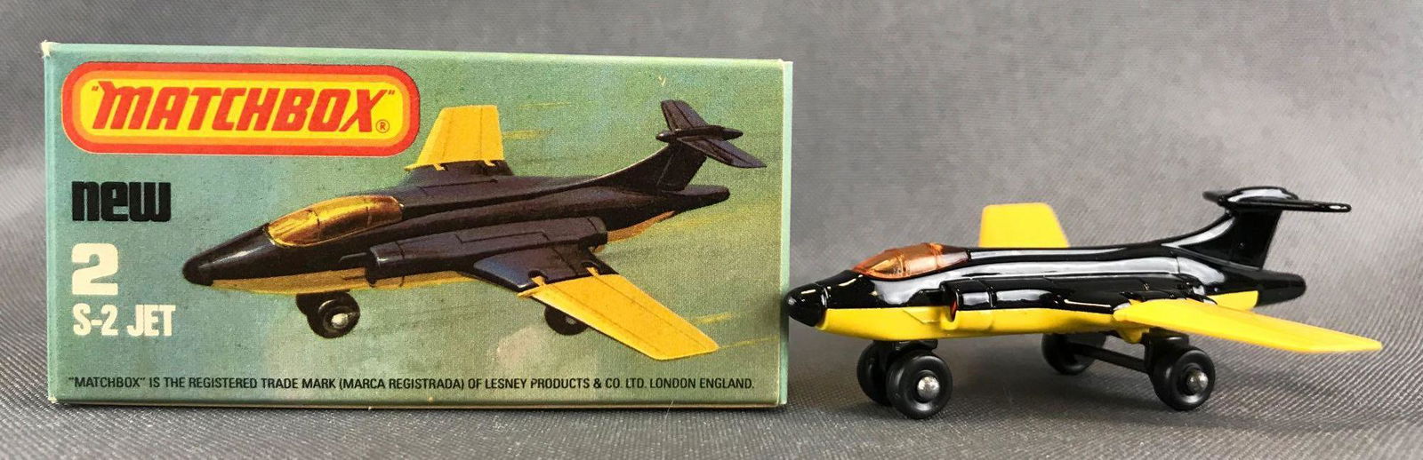 Matchbox No. 2 S-2 Jet Die-Cast Vehicle with Original (1 of 9)