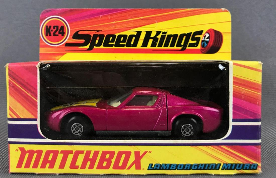 Matchbox Speed Kings K-24 Lamborghini Miura Die-Vast: New in original packaging. A Lesney Product. Made in England