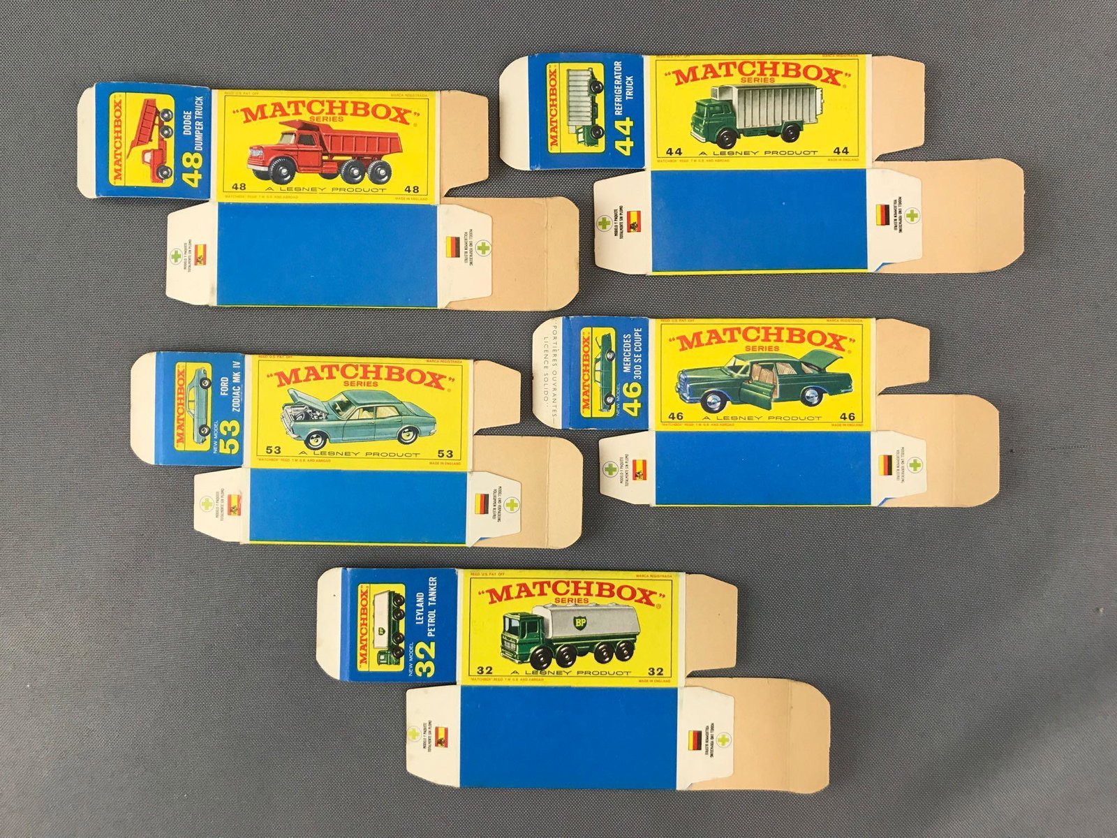 Group of 5 Matchbox Type Boxes (1 of 2)