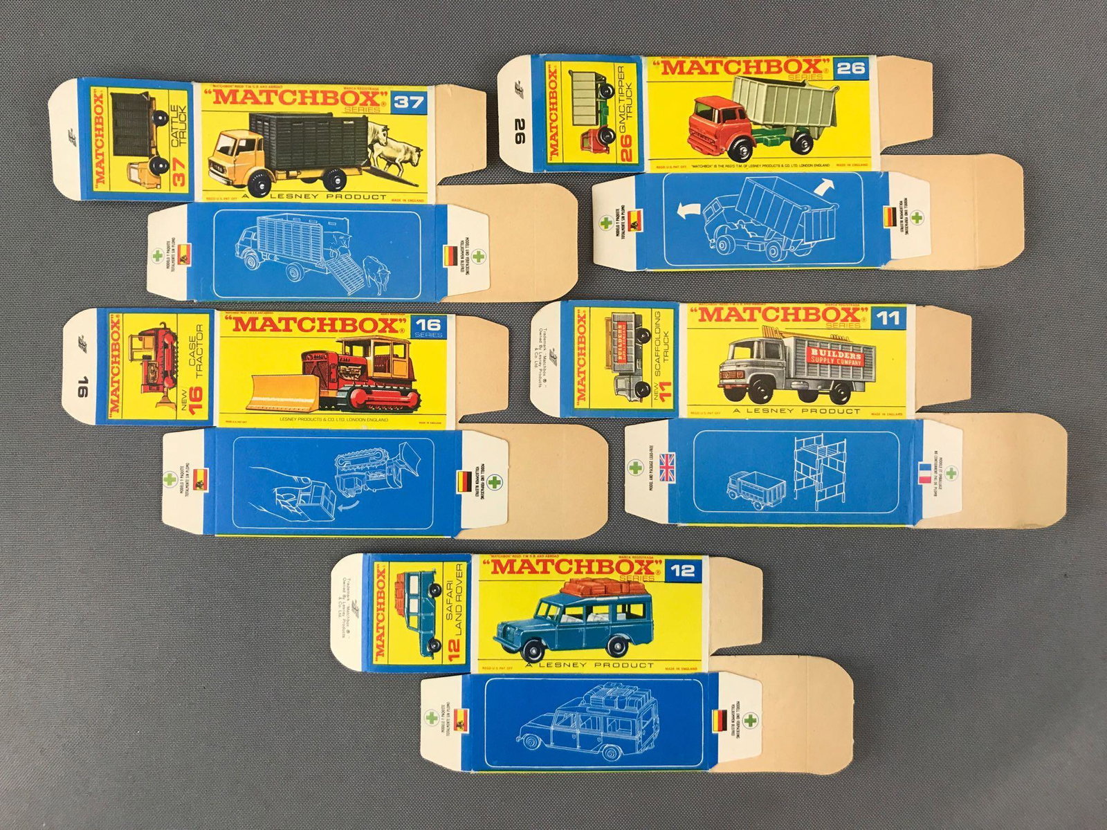 Group of 5 Matchbox Type Boxes (1 of 2)
