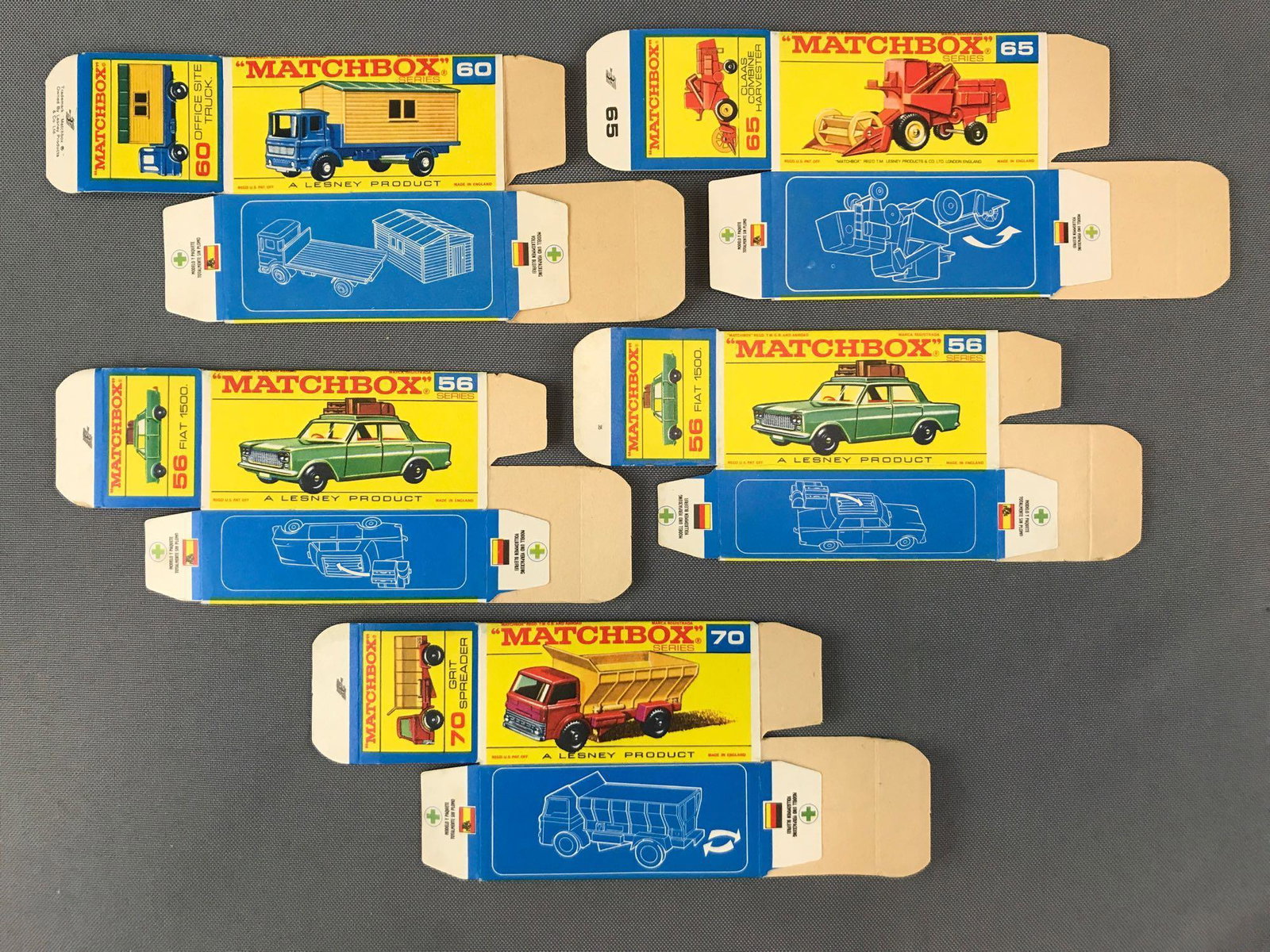 Group of 5 Matchbox Type Boxes (1 of 2)