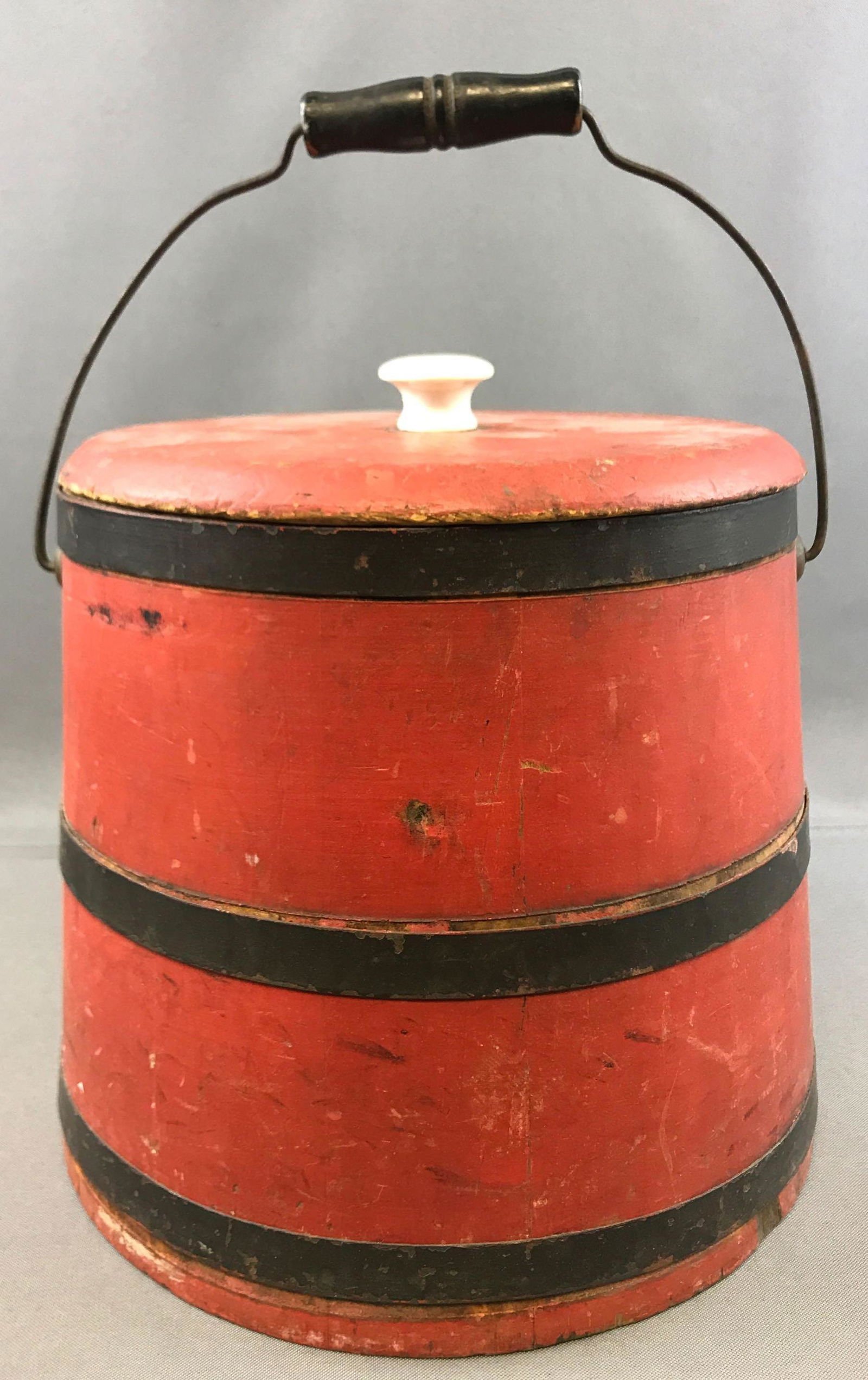 Antique Red Firkin/Sugar Bucket (1 of 5)