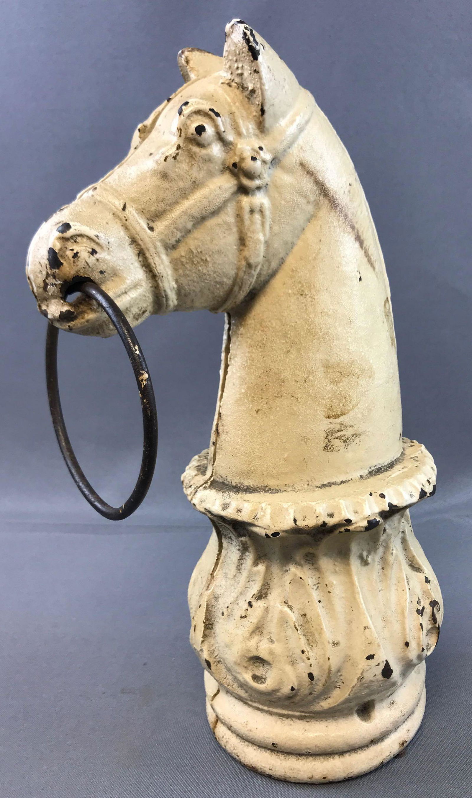 Antique (c.1894) Cast Iron Hitching Post Horse Head (1 of 4)