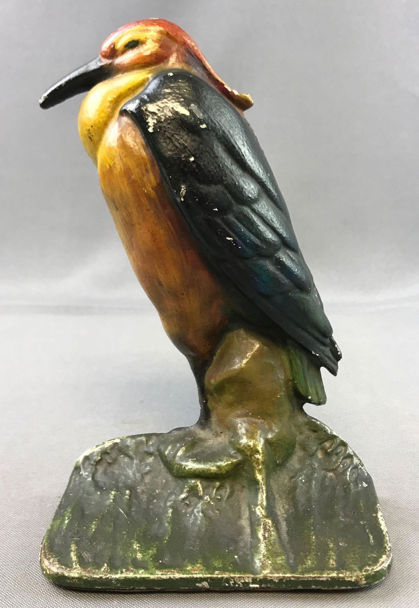 Antique (c.1910) Cast Iron Heron Doorstop (1 of 3)