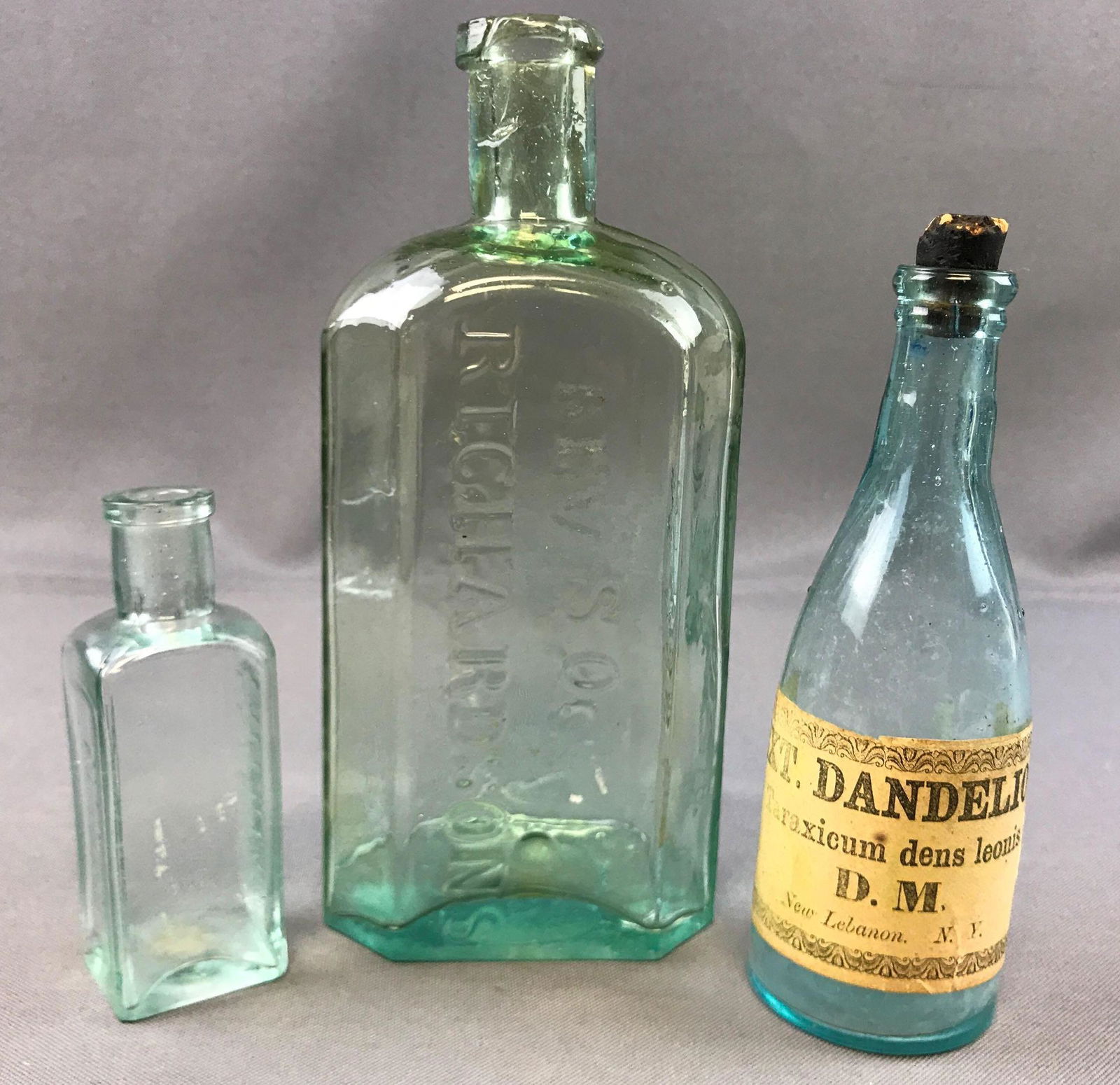 Group of 3 : Antique Glass Bottles (1 of 4)