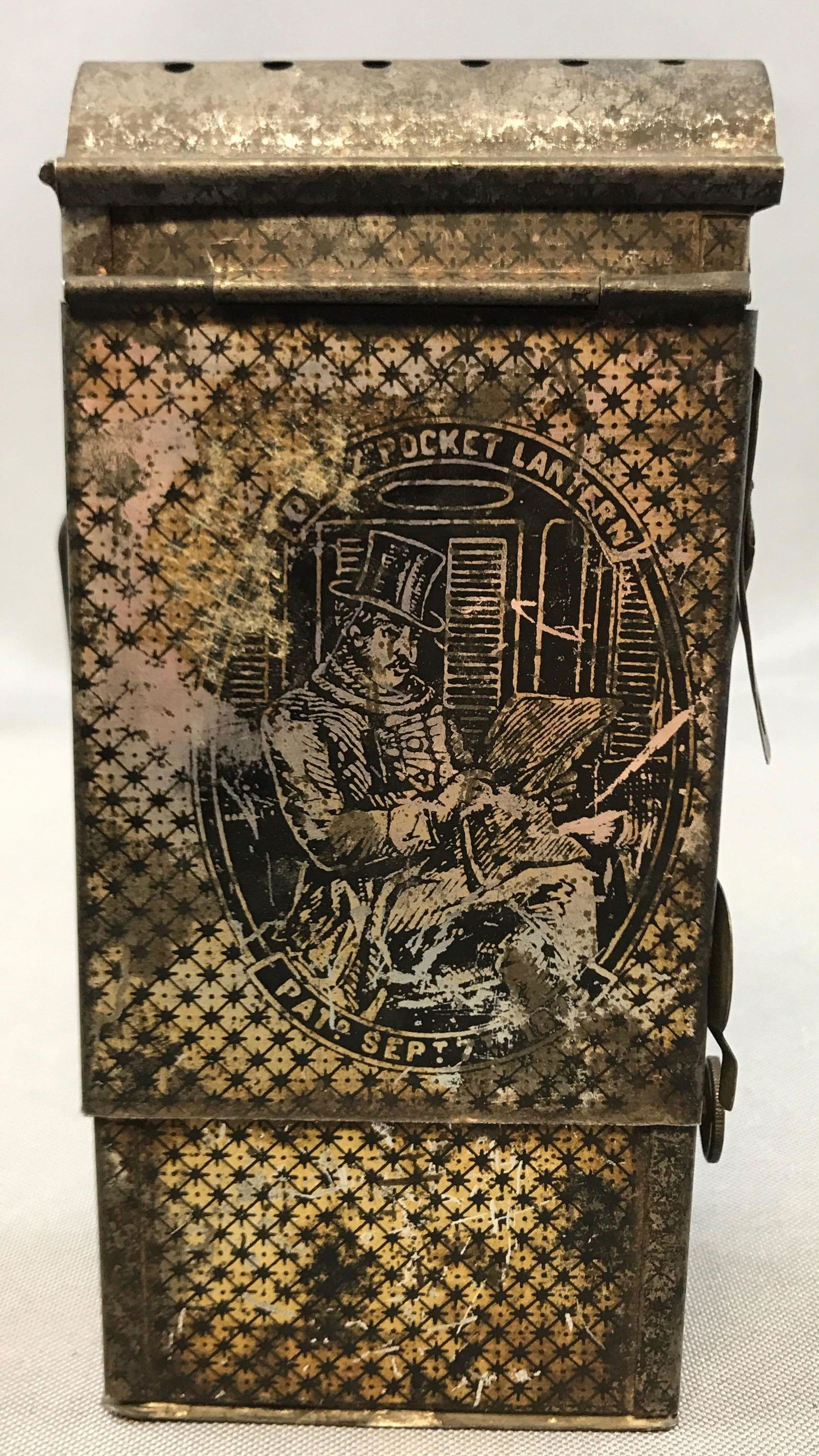 Antique (c.1870s) Pocket Lantern w/ Red Lens (1 of 5)