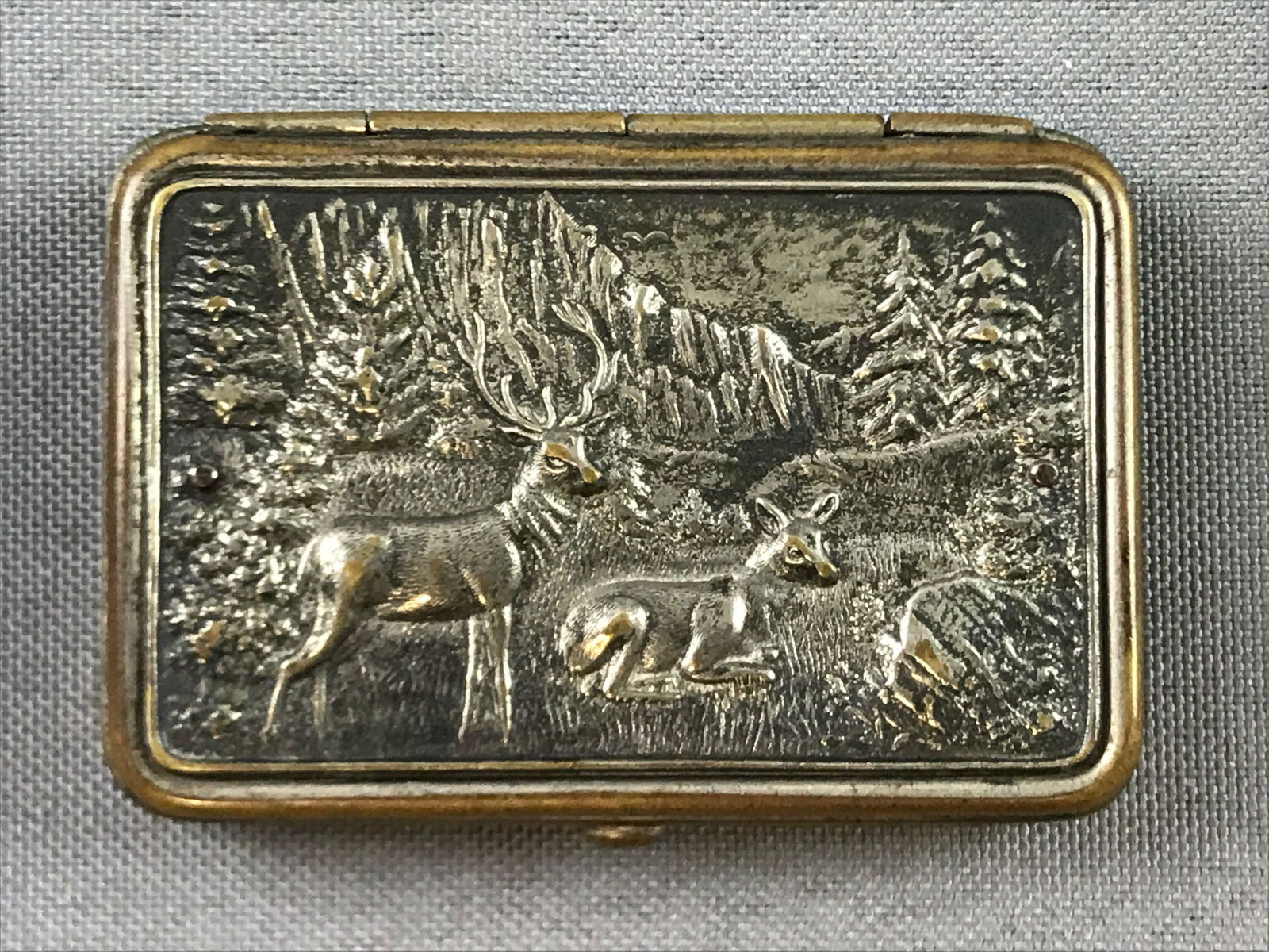 Antique Tin Repousse Advertising Match Safe (1 of 4)