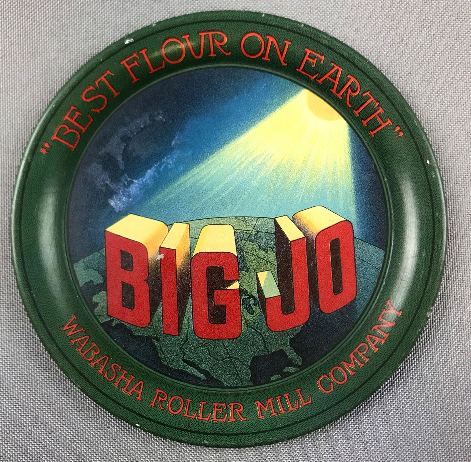 Antique Big Jo Flour Tin Tip Tray (1 of 3)