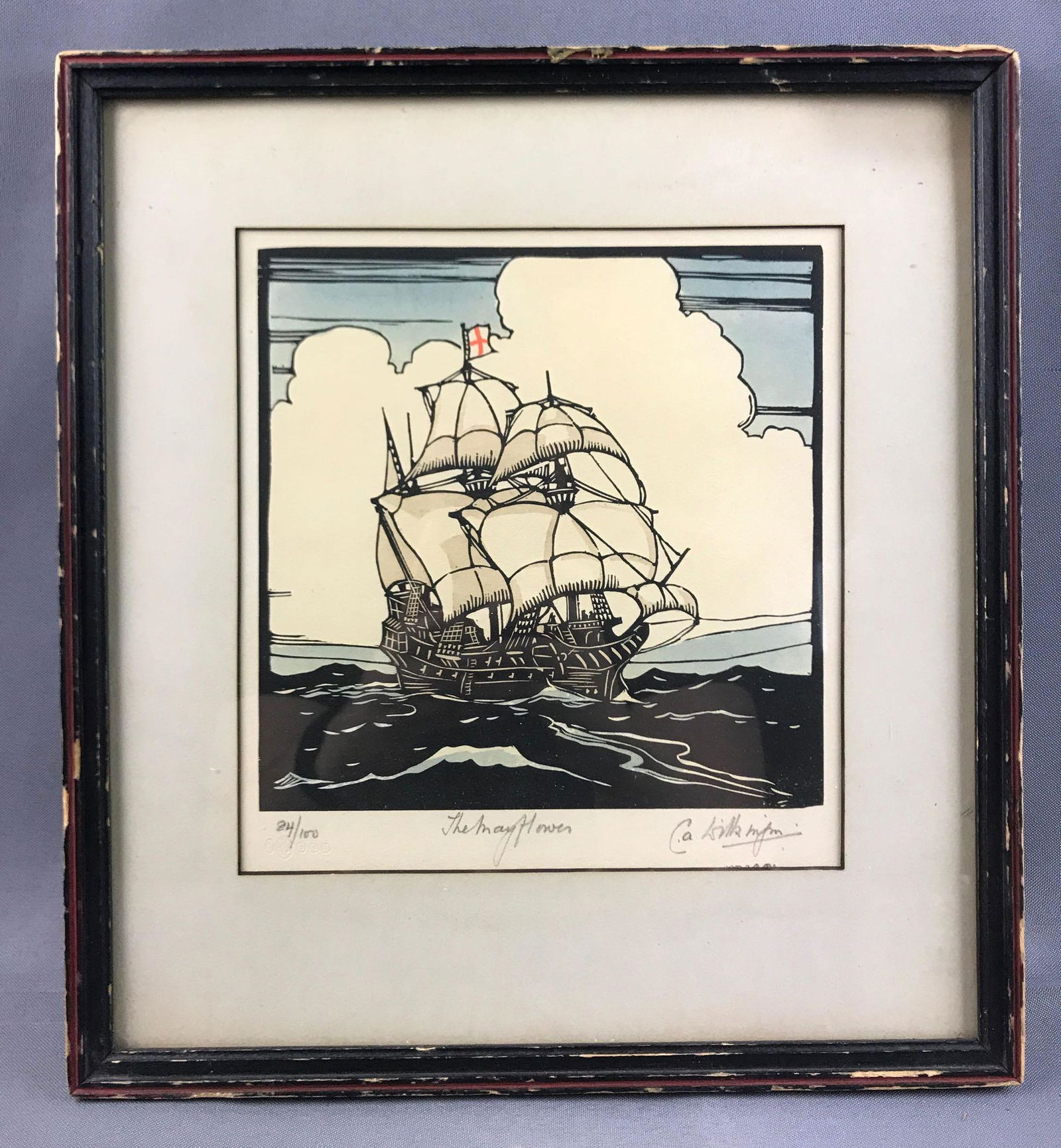 Vintage Signed/Numbered Print on Paper : The Mayflower (1 of 6)