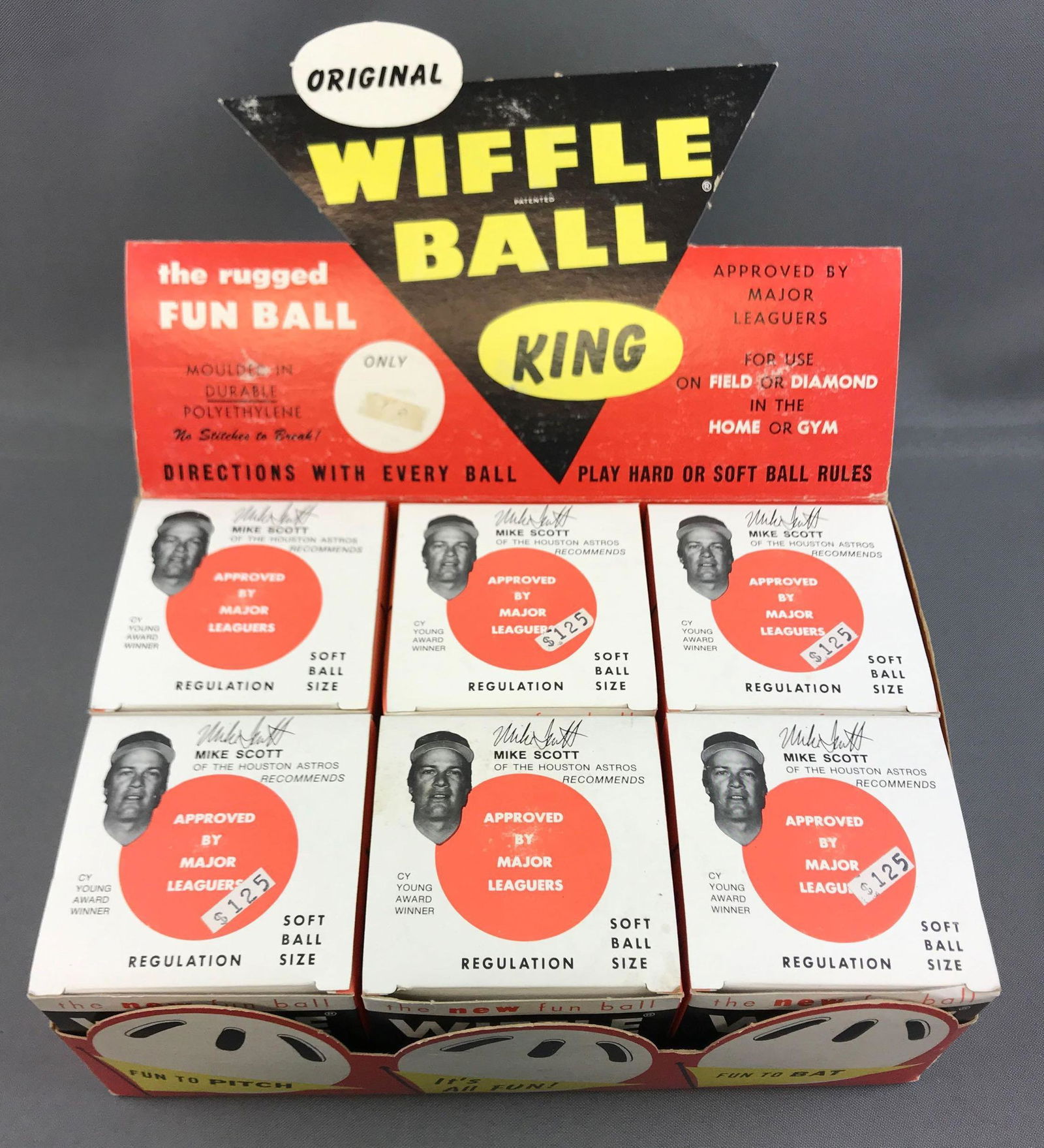 Vintage (1980s) Mike Scott Wiffle Ball Display (1 of 4)