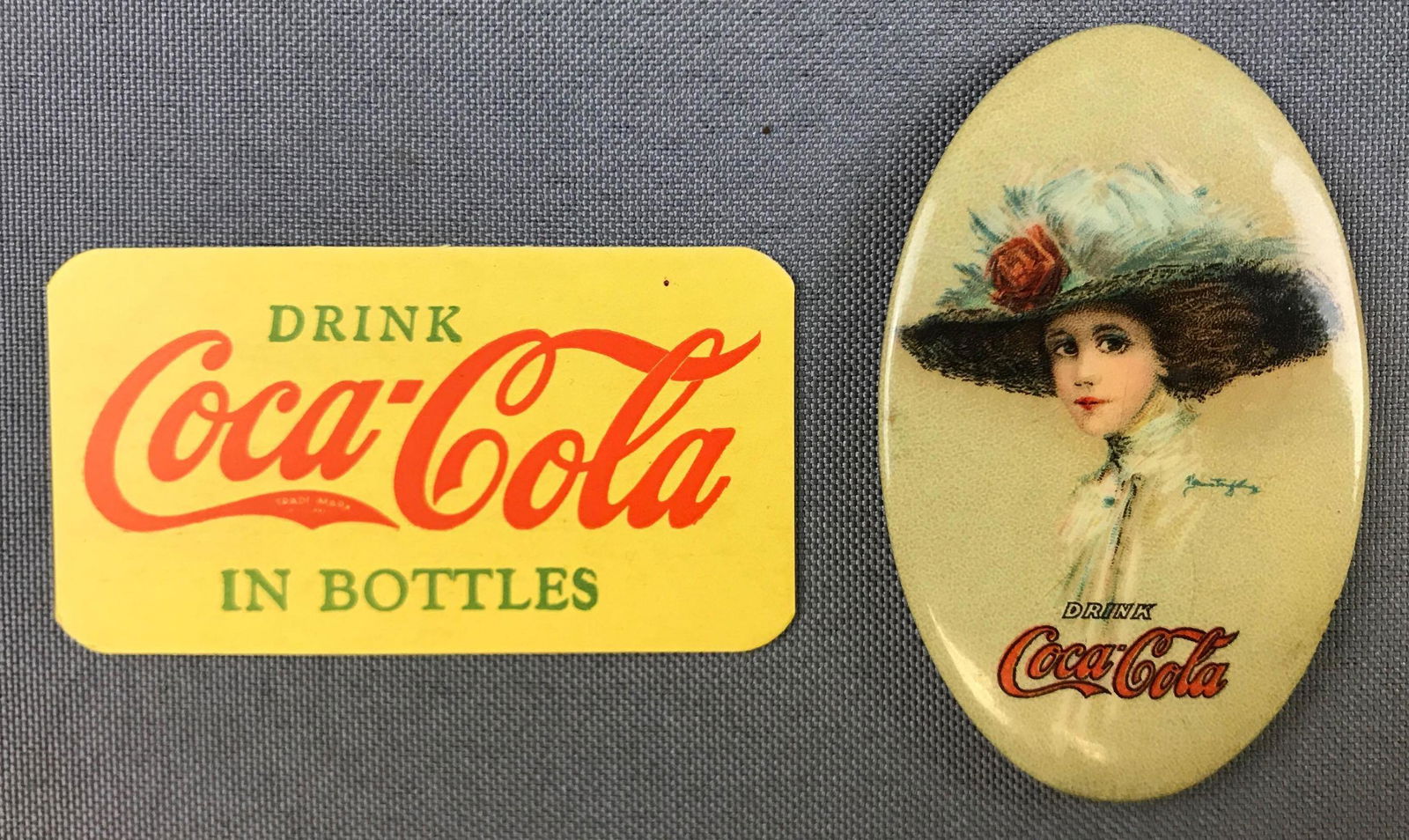 Antique (c. 1910) Coca Cola Advertising : Pocket Mirror (1 of 2)
