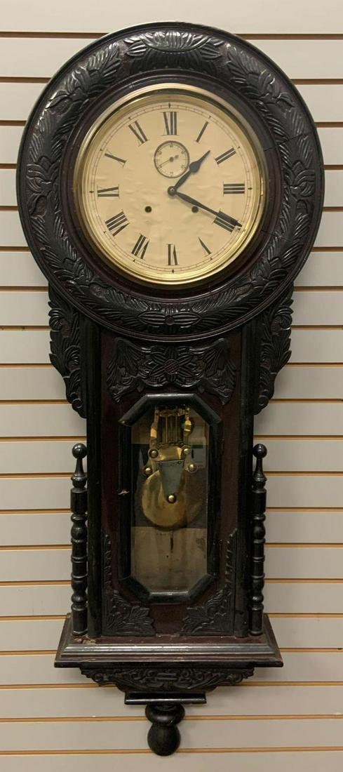 Vintage Ornately Carved Wall Clock (1 of 5)