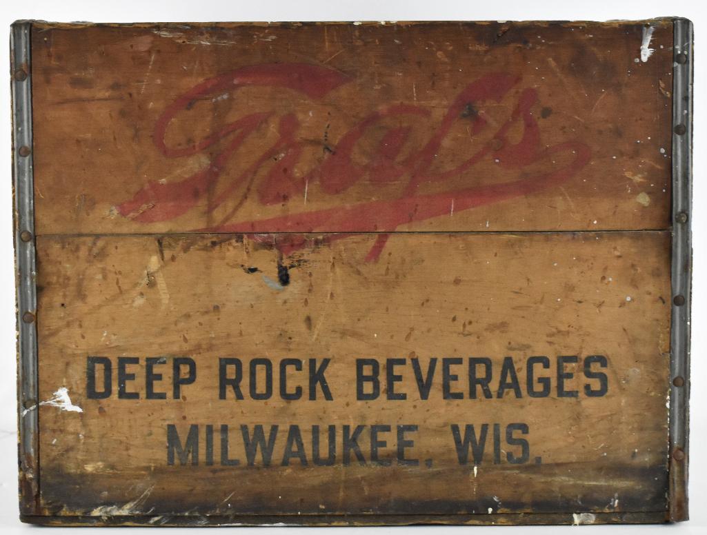 Vintage Graff's Advertising Wooden Crate: 16 1/2 x 12 x 13 inches
