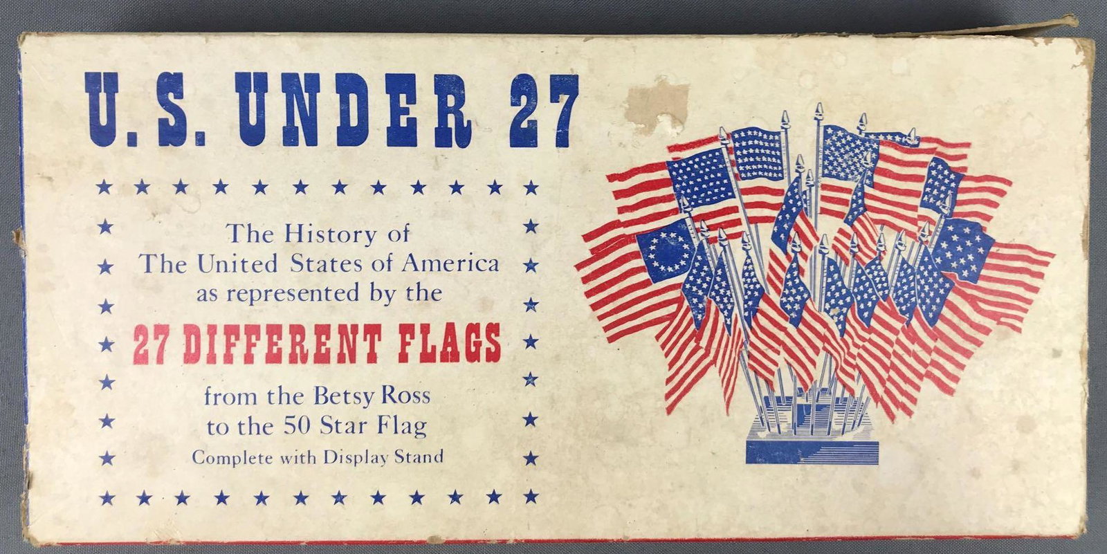 Patriotic American Flag Display "U.S. Under 27" w/ (1 of 5)