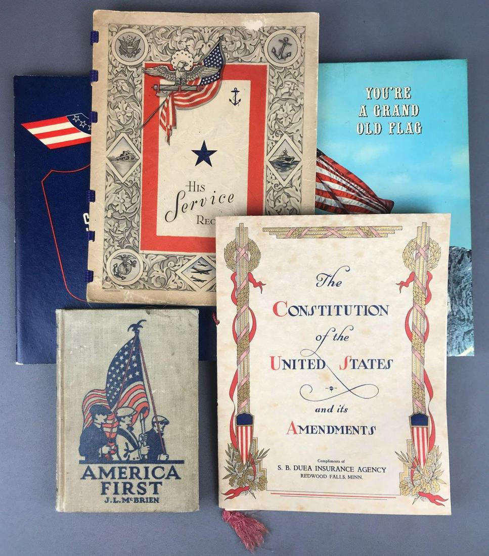 Group of 5 : Patriotic Books and Ephemera (1 of 12)