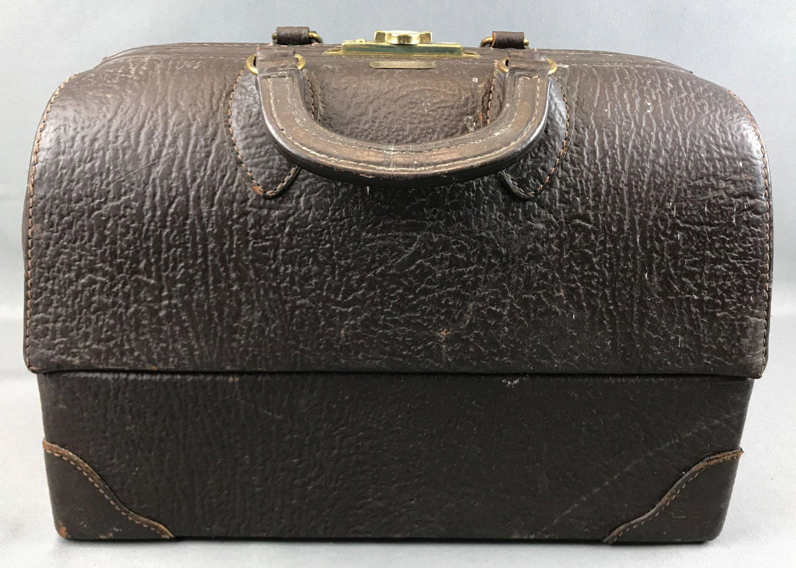 Vintage "Emdee" by Schell Doctor's Bag: With inside compartments, 15 x 6 1/2 x 10 inches